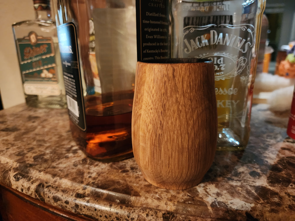 Handcrafted White Oak Whiskey Cup | Flame-Charred in Texas