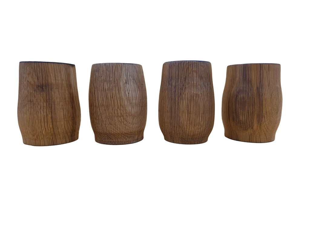 Handcrafted White Oak Whiskey Cup | Flame-Charred in Texas