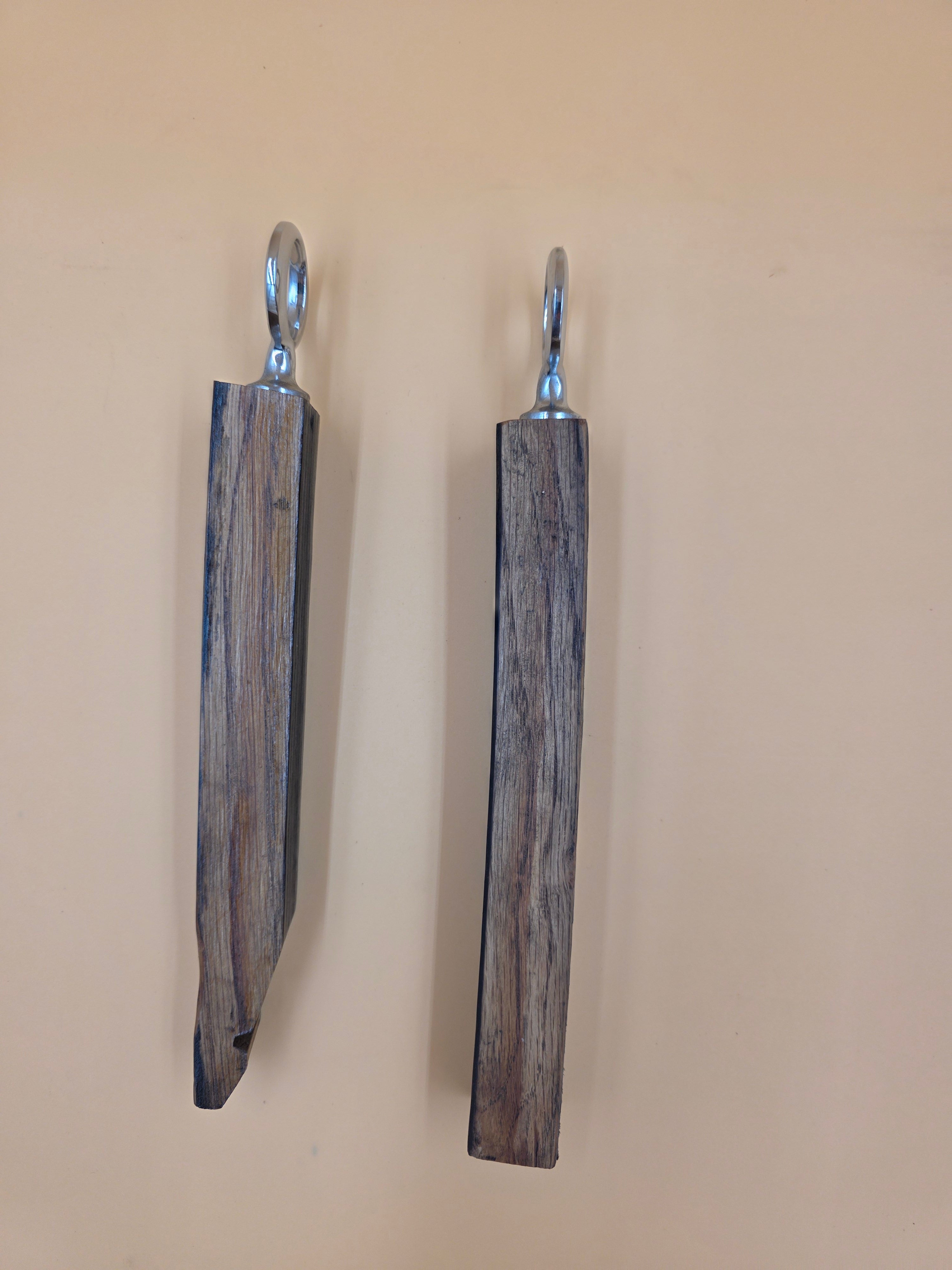 1 - Handcrafted Whiskey Barrel Stave Bottle Opener – Authentic Oak Bourbon Wood Gift