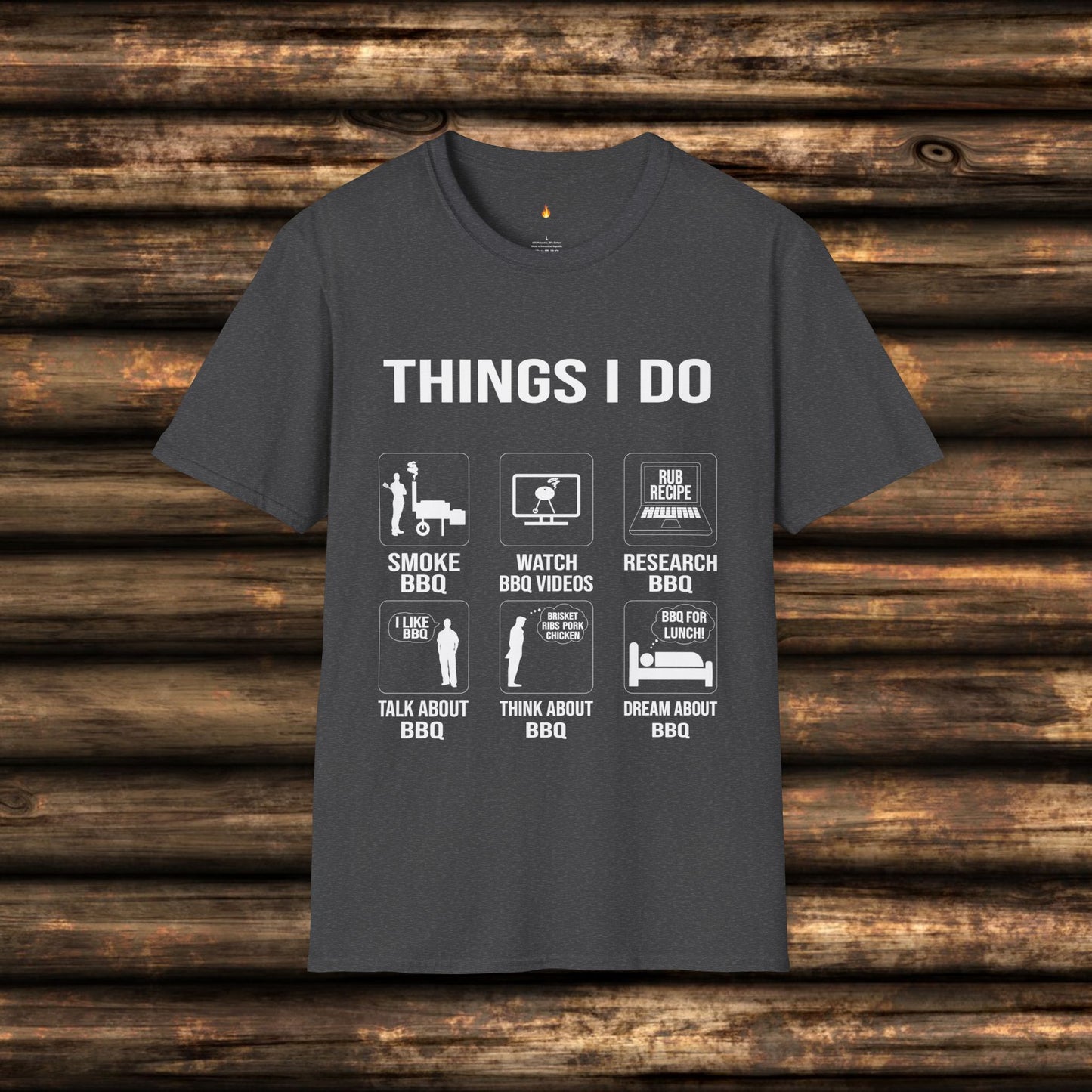 Funny BBQ Shirt: Things I Do for Pitmasters & BBQ Fans | Unique BBQ Apparel | Pitmaster Shirt | Barbeque Gifts | Gift for Meat Smoker