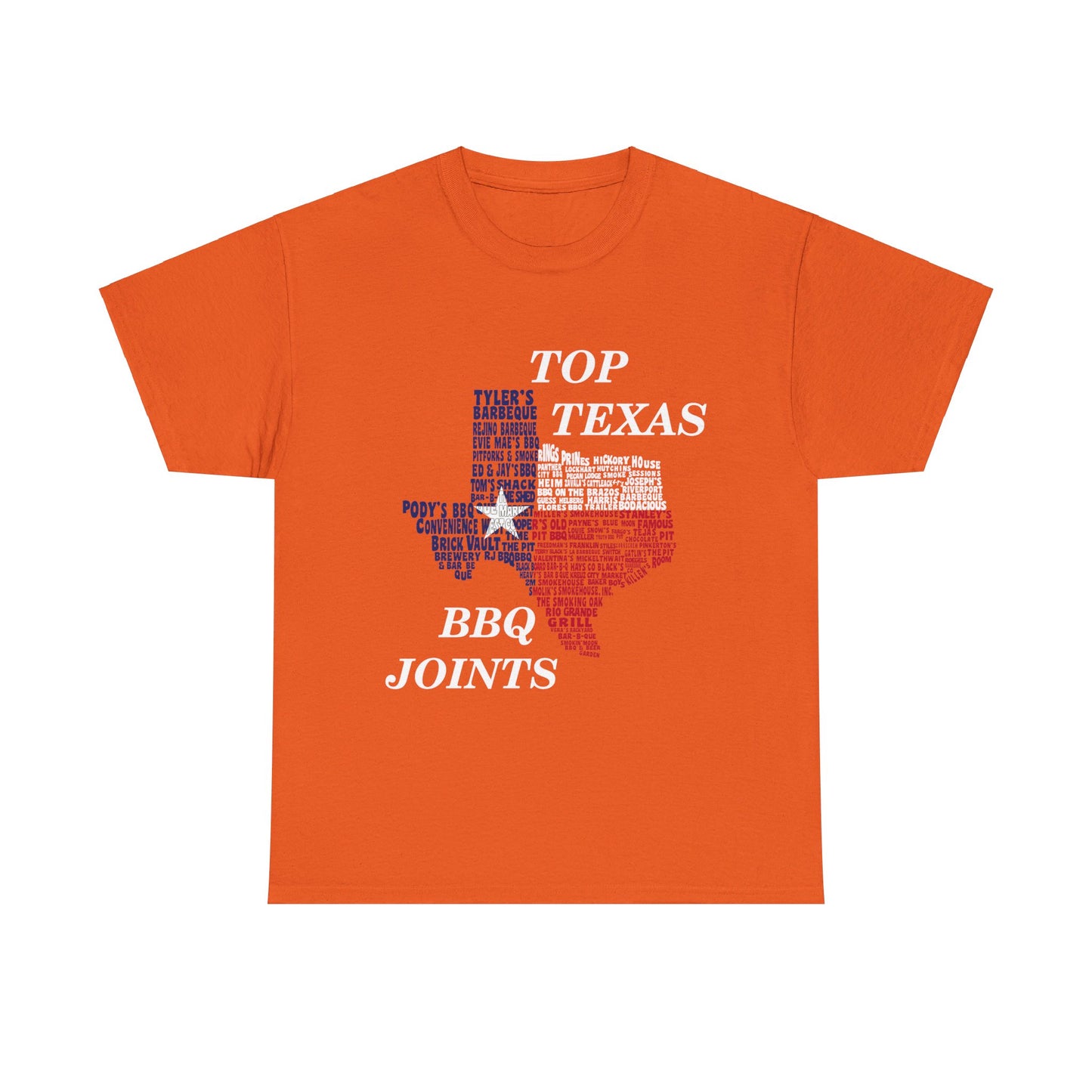 Texas Top BBQ Joints t-shirt