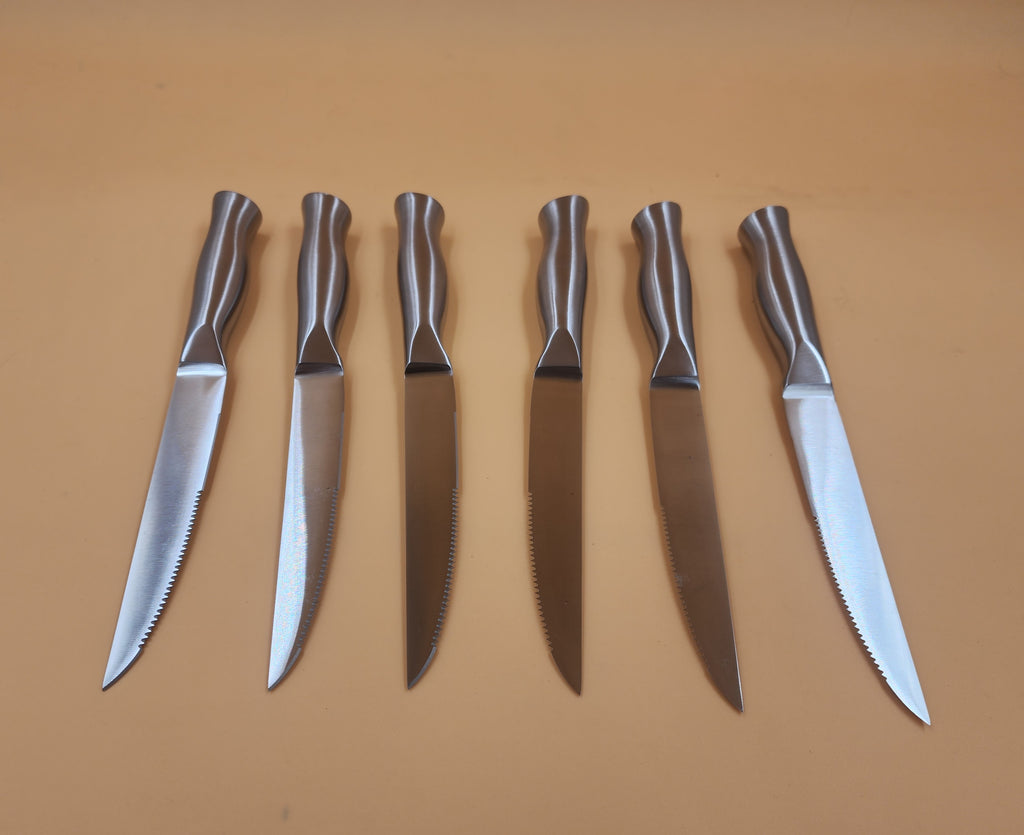 Dallas Elite - 4.5" Steel Steak Knife Set (6 Knives)