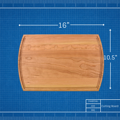 16" Large Wood Cutting Board with Juice Groove