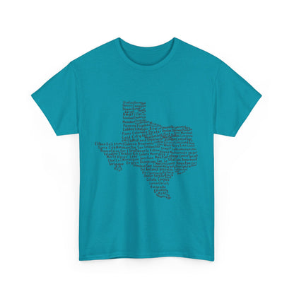 Handwritten Texas Cities T-Shirt