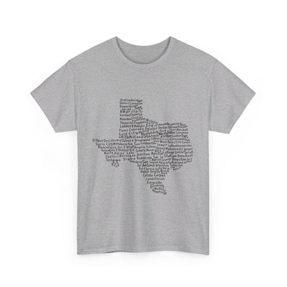 Handwritten Texas Cities T-Shirt