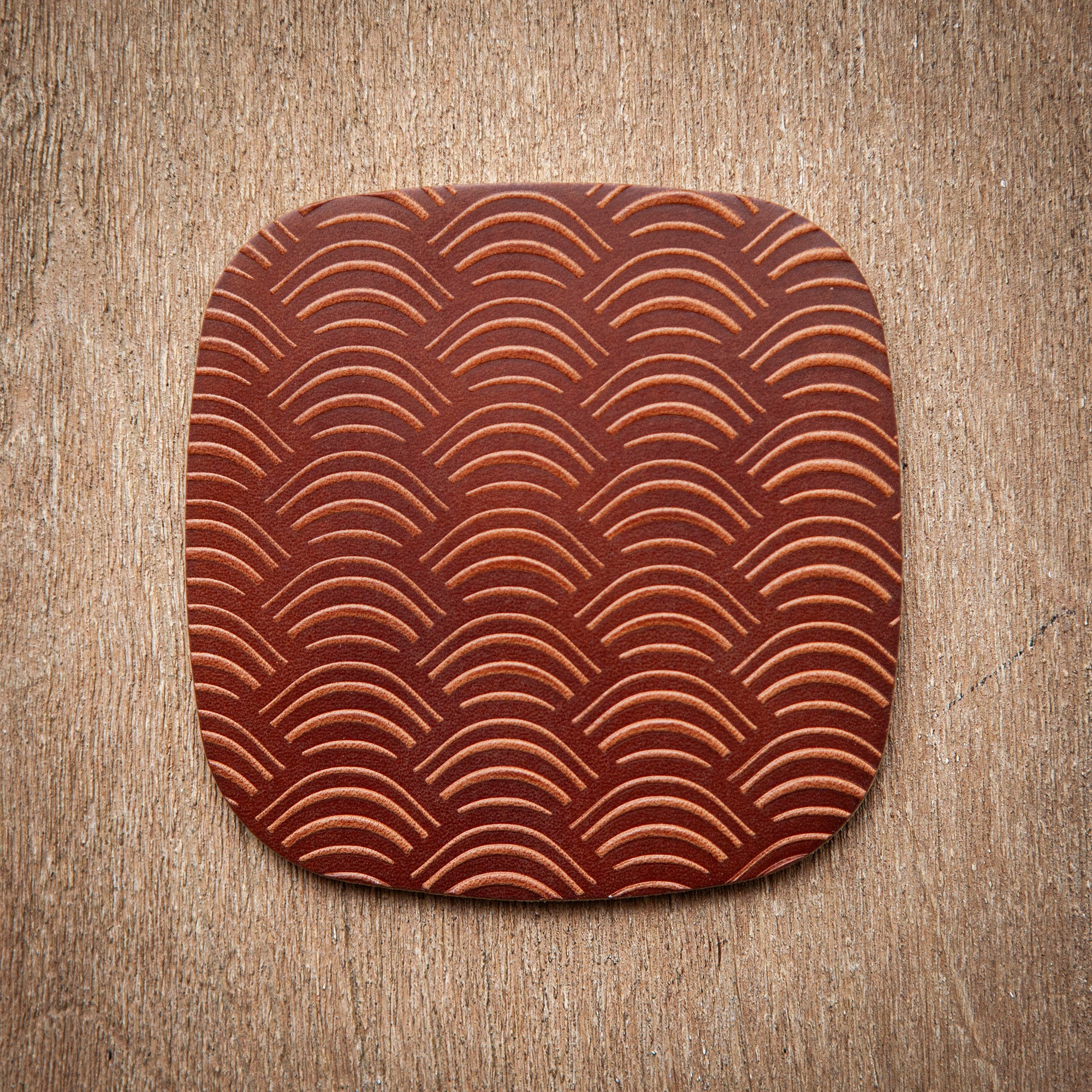 Artisan Leather Coaster Design 03