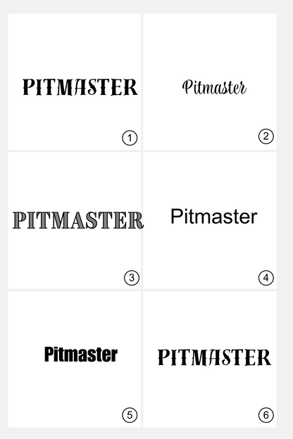 Font Chart for Laser Engraving Option