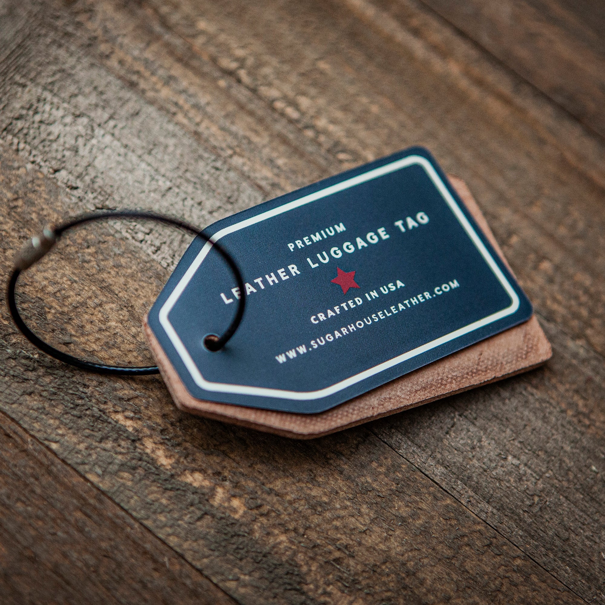 Nashville Tennessee Script Leather Luggage Tag