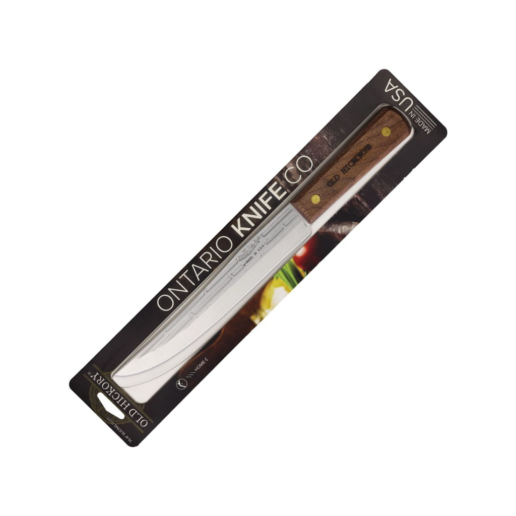 Old Hickory 8" Slicing Knife - Carbon Steel BBQ & Kitchen Workhorse (USA)