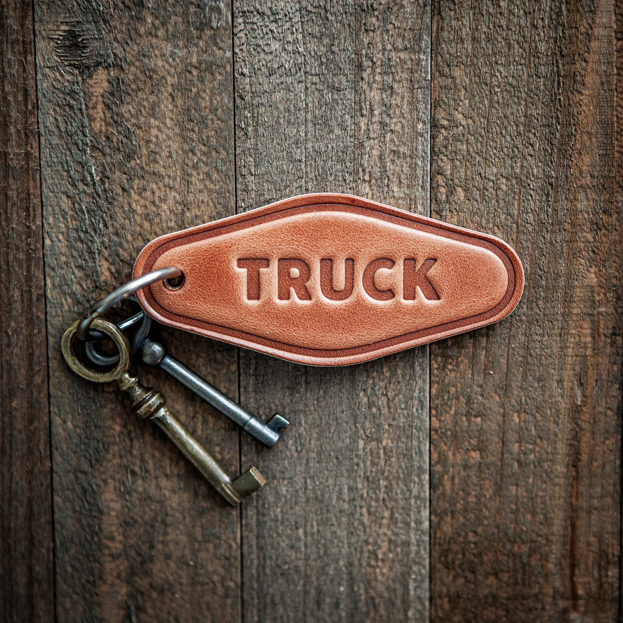 Truck Leather Keychain Motel Style