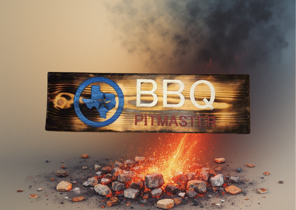 Texas BBQ Pitmaster Sign - 8.25" X 5.5"