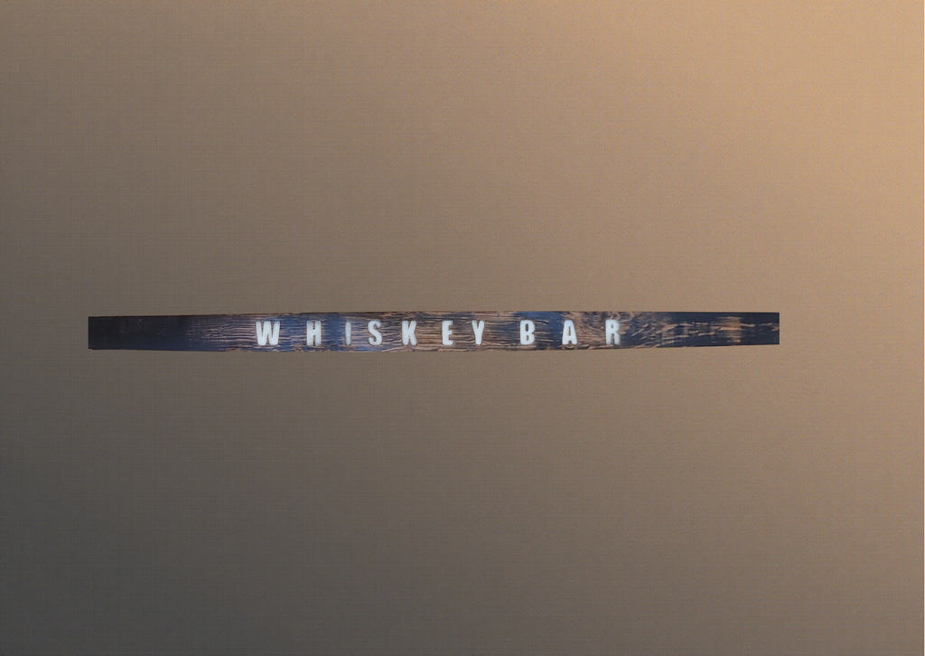 Whiskey Bar Sign - Whiskey Barrel Stave